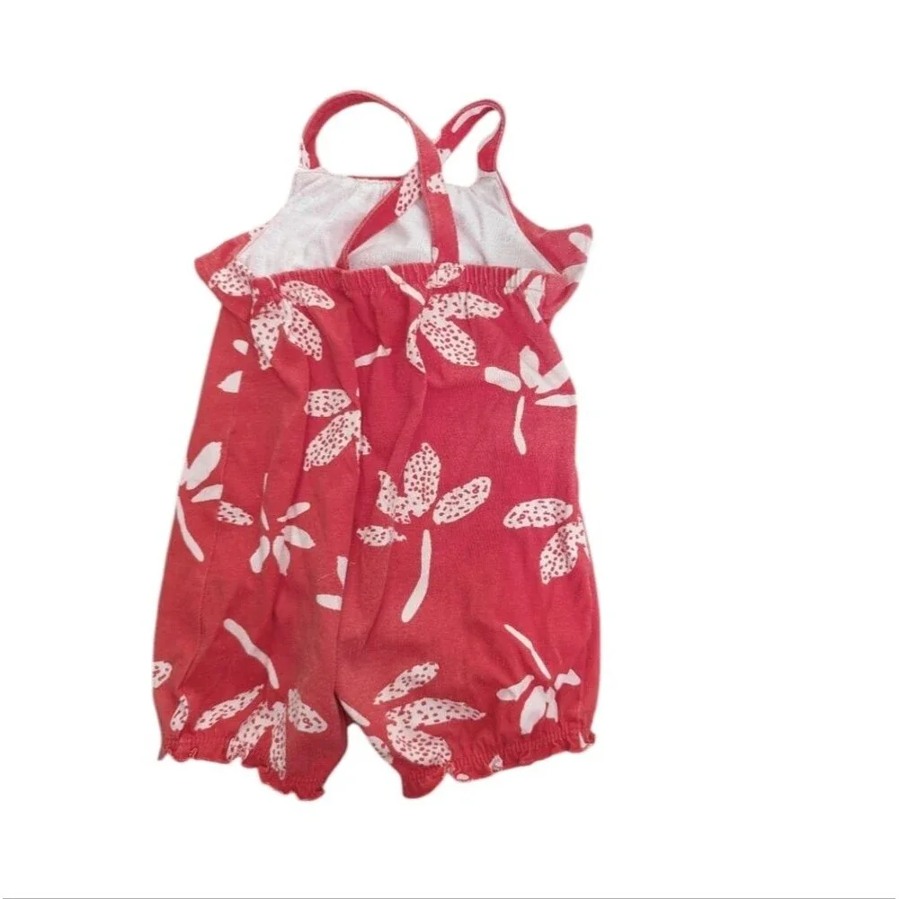 Carter's Floral Red Romper Size 12 Months